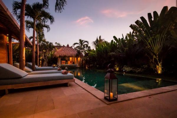 Long Chairs By The Pool