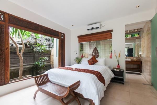 Open Antique Door Overlooking Small Garden