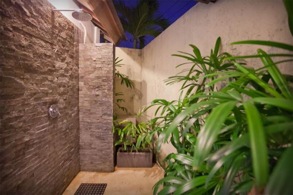 Outdoor Rain Shower At Nighttime