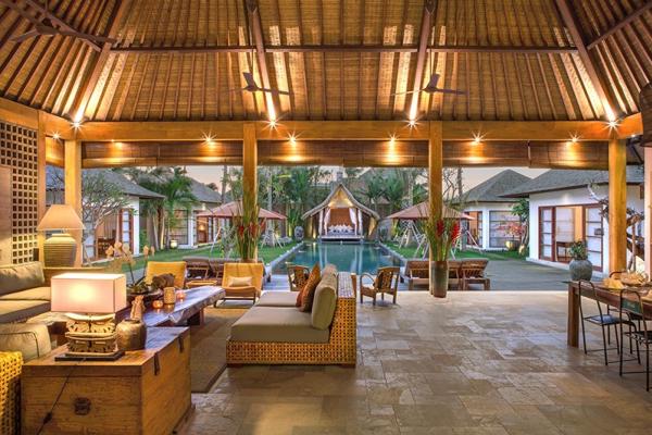 View Of Pool From Living Dining Area